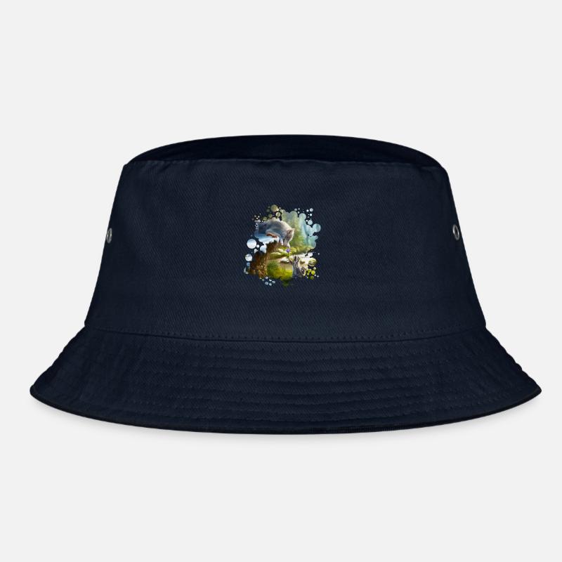 Freunde (Wolf & Waschbär) - Bucket Hat - Navy