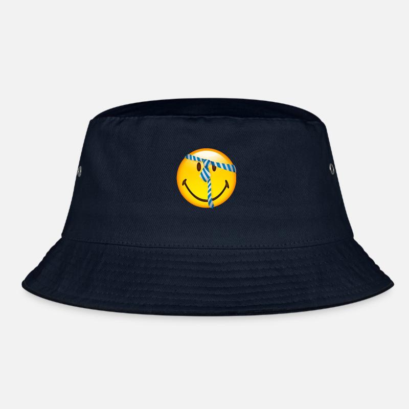 Smiley Glossy Tie Bucket Hat
