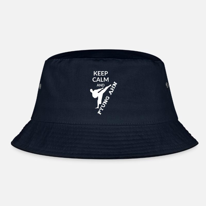 Keep Calm et Pyung Ahn - Design Drôle de Taekwondo - Bob - marine