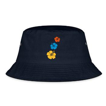 hibiscus tahiti 3 - Bucket Hat - Navy - Vorne