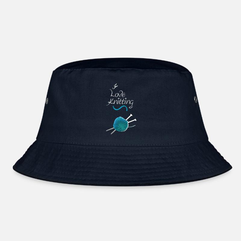 stricken sprüche, Ich liebe stricken Bucket Hat