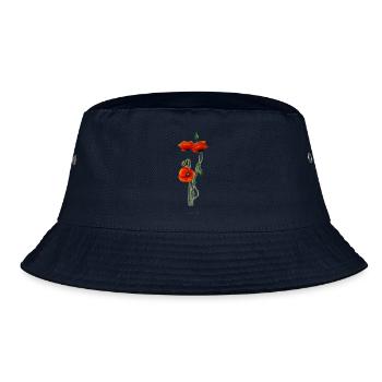 mohnblume - Bucket Hat - Navy - Vorne