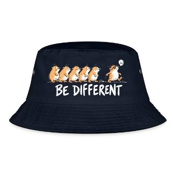 Lemminge Be Different Individualität Statement Hum - Bucket Hat - Navy - Vorne