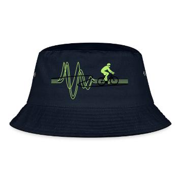 Road Bike Heartbeat - Bucket Hat - navy - Front