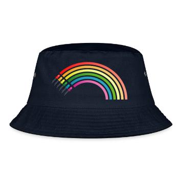 Regenbogen LED - Bucket Hat - Navy - Vorne