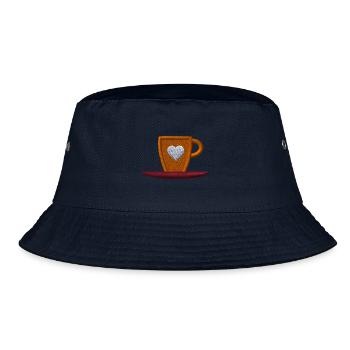 Tasse à café brodée - Bob - marine - Devant