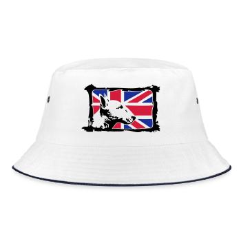 Bullterrier - Bucket Hat - white/navy - Back