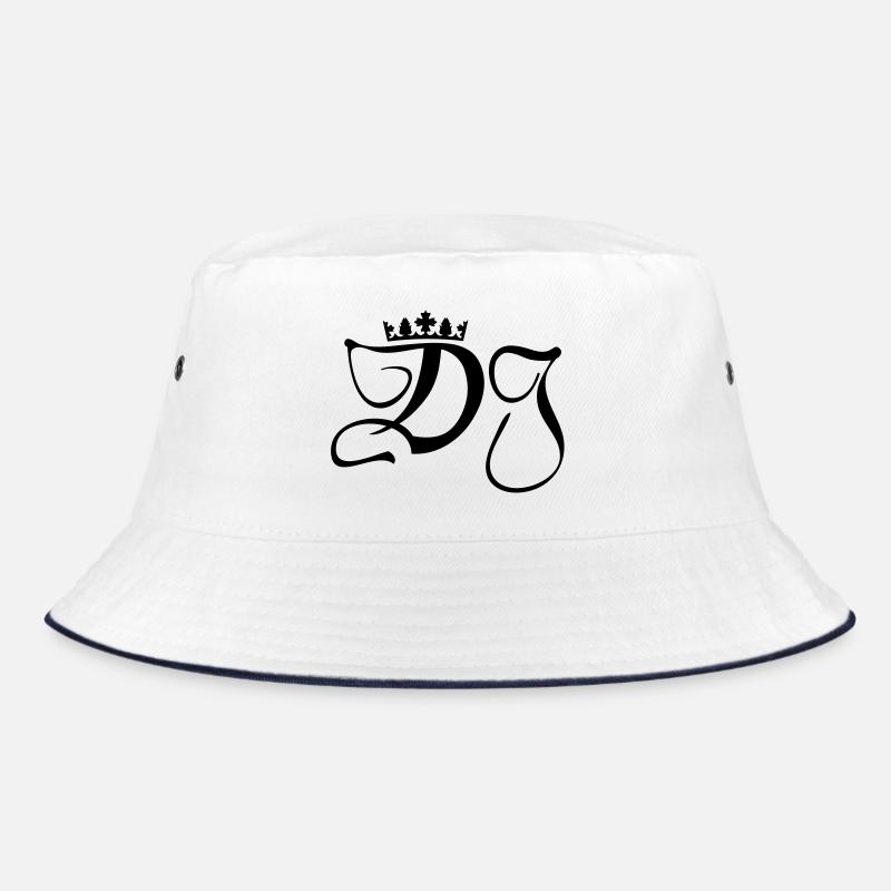 DJ- Discjockey- Monogramm mit Krone Bucket Hat