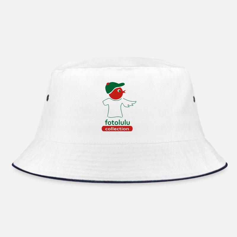 Blaumerle - Bucket Hat - Weiß/Navy