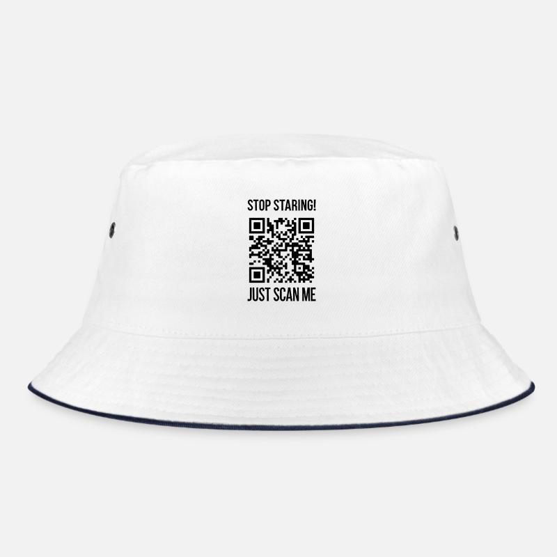 Scan Me QR Code for a Motivational Boost Bucket Hat
