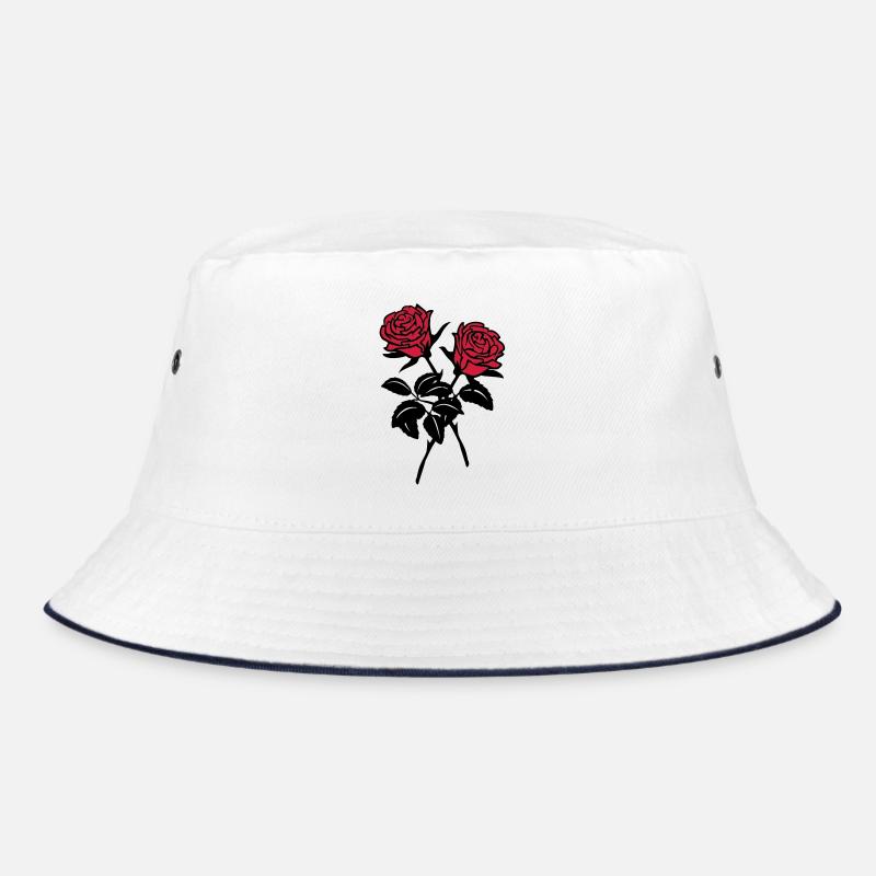 roses - Bob - blanc/marine