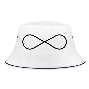 Infinite Symbol - Infinity - Bucket Hat - white/navy - Front