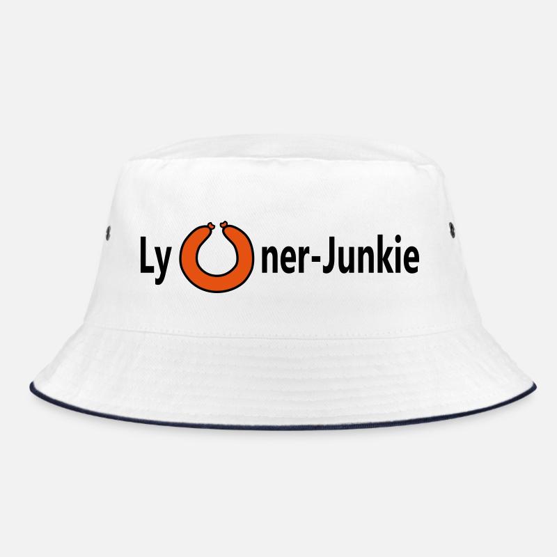 Lyoner Junkie saarlaendische wurst ring lyoner - Bucket Hat - Weiß/Navy