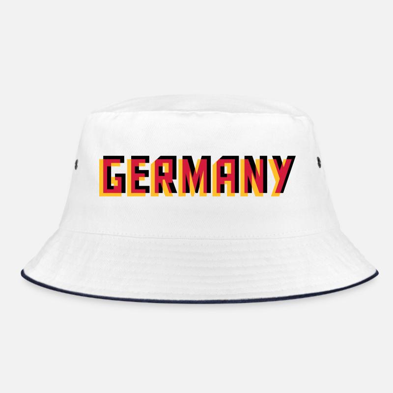 Germany Deutschland 3D Effekt Farben Schwarz Rot G Bucket Hat