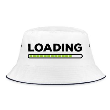 Loading - Bucket Hat - white/navy - Front