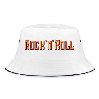Lettrage Rock 'n' Roll (3D / 3C) - Bob - blanc/marine - Devant
