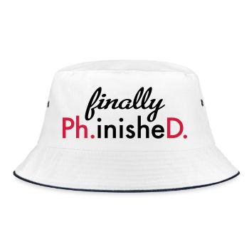 phd - Bucket Hat - white/navy - Front