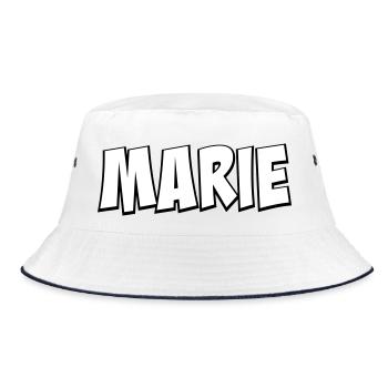Marie Prénom Cadeau - Bob - blanc/marine - Devant