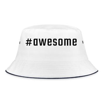 #awesome - Bucket Hat - Weiß/Navy - Vorne