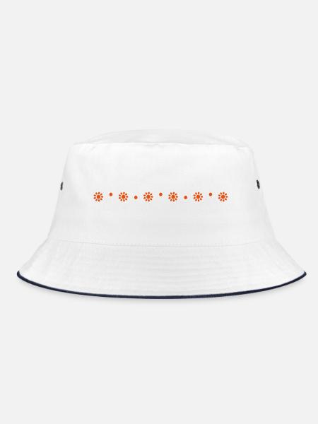 Very small sun line - Bucket Hat - white/navy - Front