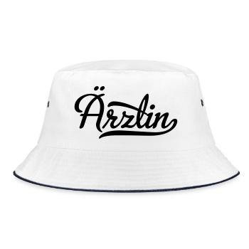 Ärztin - Bucket Hat - Weiß/Navy - Vorne