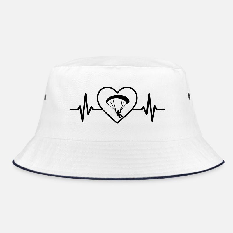 Gleitschirmfliegen Sport Pilot Herz Bucket Hat