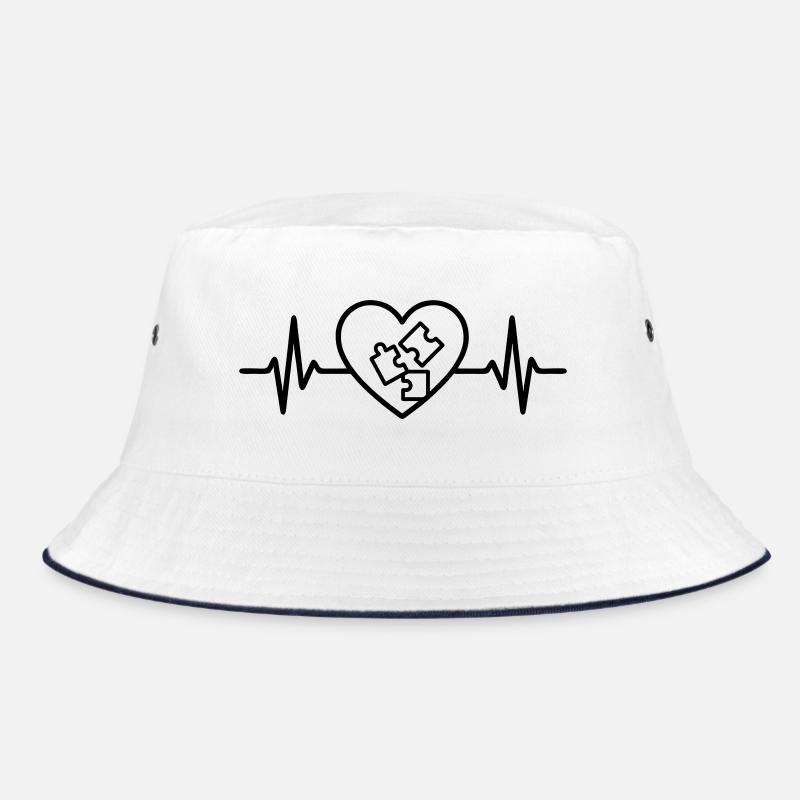 Herz Puzzle Spiel Stuecke Bucket Hat