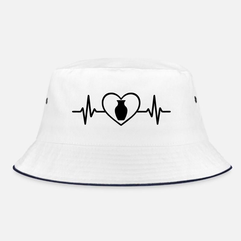 Pottery Vase Heart Bucket Hat