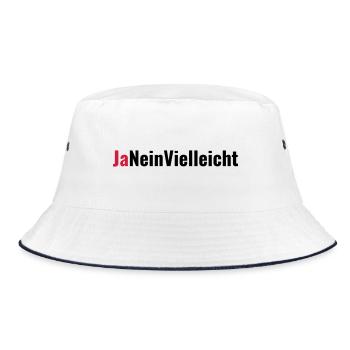 Yes No Maybe Marriage Proposal Gift - Bucket Hat - white/navy - Front