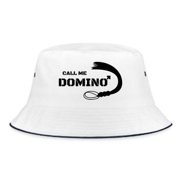 Call me Domino Whip Sex Gift Dominatrix - Bucket Hat - white/navy - Front