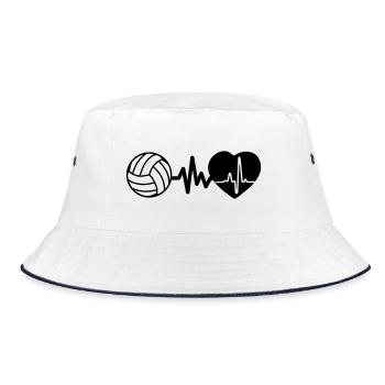 Le volley-ball, c’est la vie Battement de cœur pour le volley-ball - Bob - blanc/marine - Devant