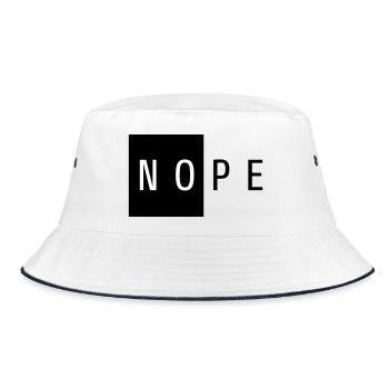 NOPE Black Gift - Bucket Hat - white/navy - Front
