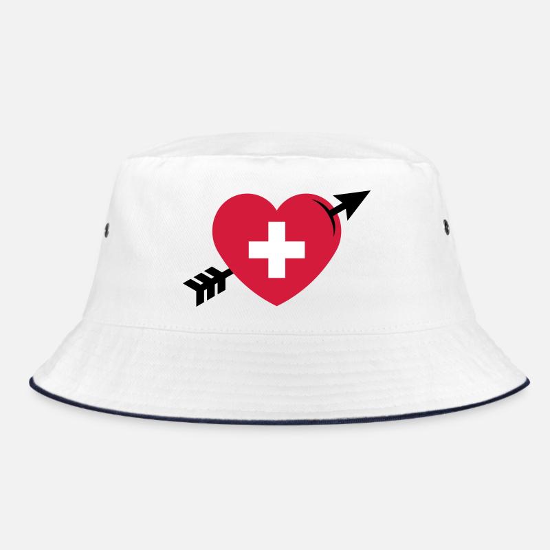 Coeur avec Croix Suisse et Flèche (Suisse / 3C) Bob
