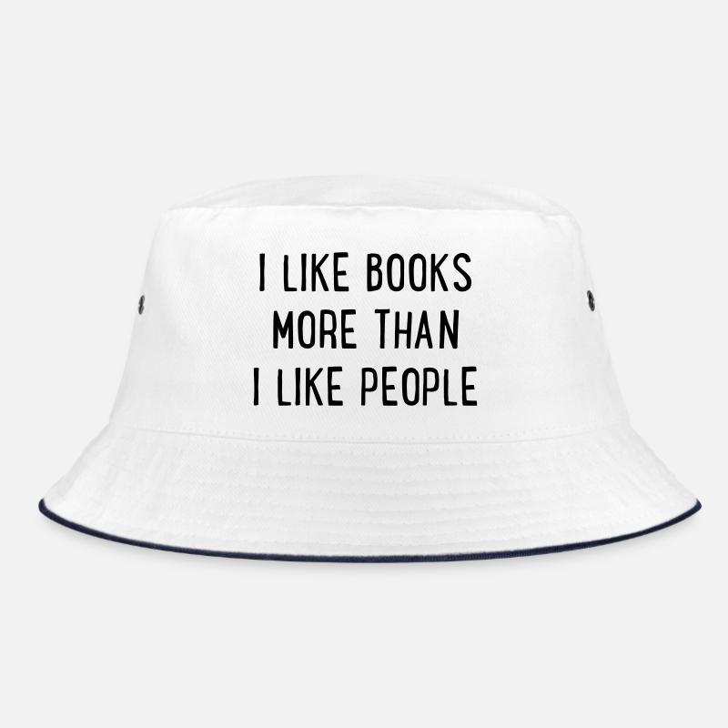 Bücher - Bucket Hat - Weiß/Navy