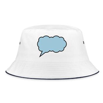 sprechblase cloud - Bucket Hat - Weiß/Navy - Vorne