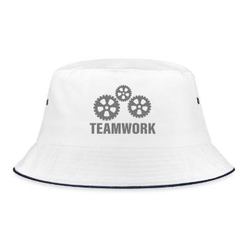 TEAMWORK - Bucket Hat - Weiß/Navy - Vorne