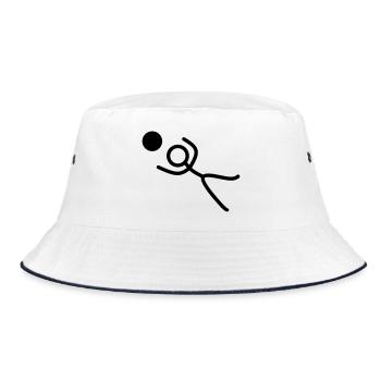 Stickman Torwart - Bucket Hat - Weiß/Navy - Vorne