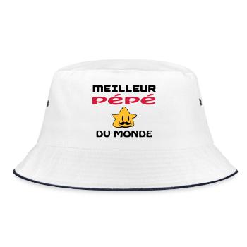 MEILLEUR pépé DU MONDE - Bob - blanc/marine - Devant