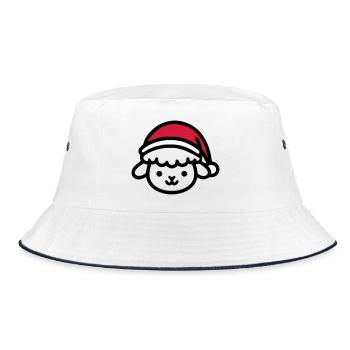 Christmas Cute Sheep - Bucket Hat - white/navy - Front
