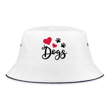Chien Patte Patte Patte Chien J’aime Chiens Coeur - Bob - blanc/marine - Devant