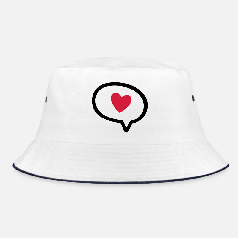 Sprechblase mit Herz Bucket Hat