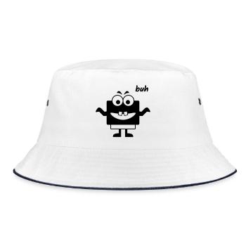 Kleines Monster macht Buh - Bucket Hat - Weiß/Navy - Vorne