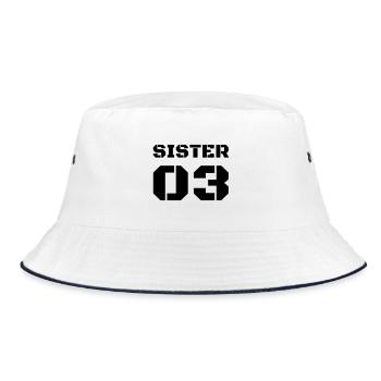 Third Sister - Sister 03 - Bucket Hat - white/navy - Front