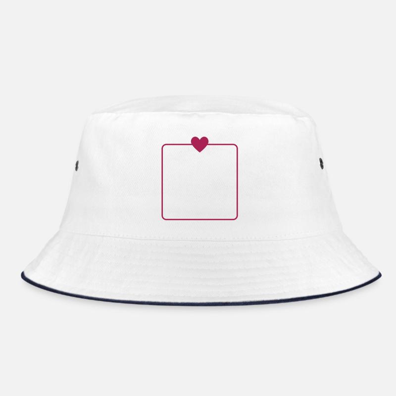 Frame Heart Square Photo Frame Shape Round Corners Bucket Hat