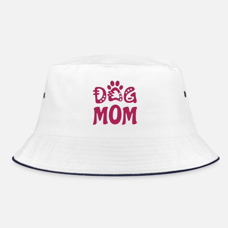 Hundemama - Bucket Hat - Weiß/Navy