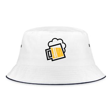 Chope à bière bavaroise (bière / chope à bière / L / \ / 2C) - Bob - blanc/marine - Devant