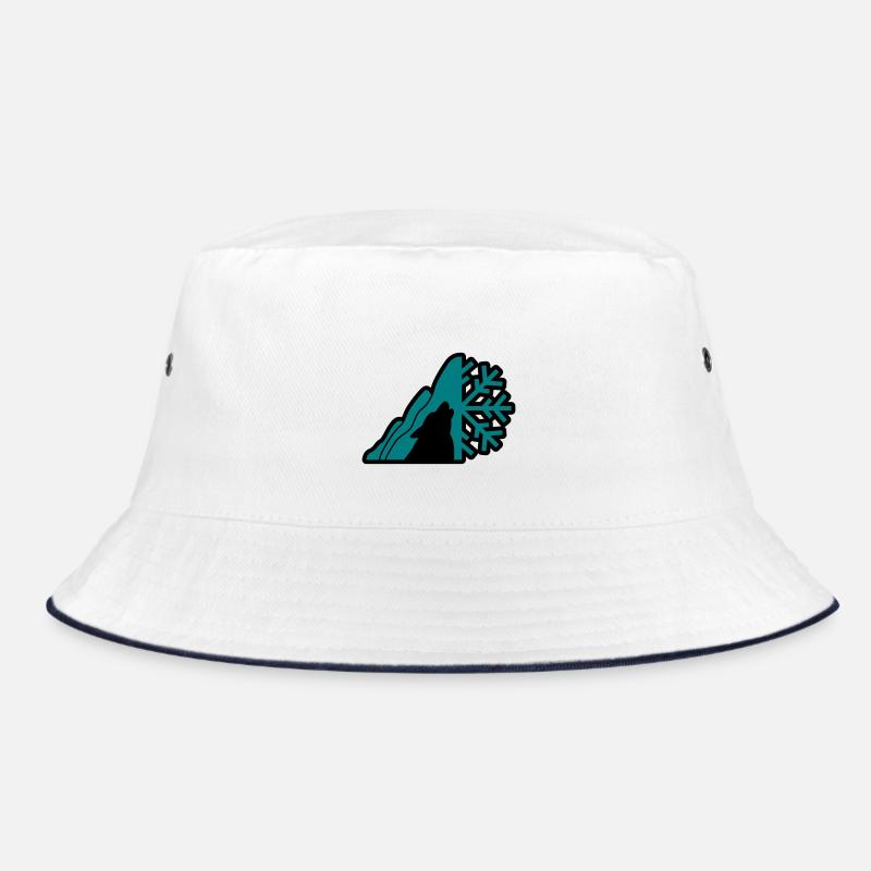 Mountain Logo - Bucket Hat - white/navy