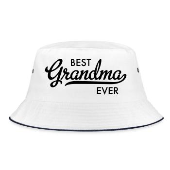 granny - Bucket Hat - white/navy - Front