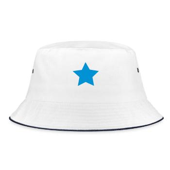 Star - Bucket Hat - white/navy - Front