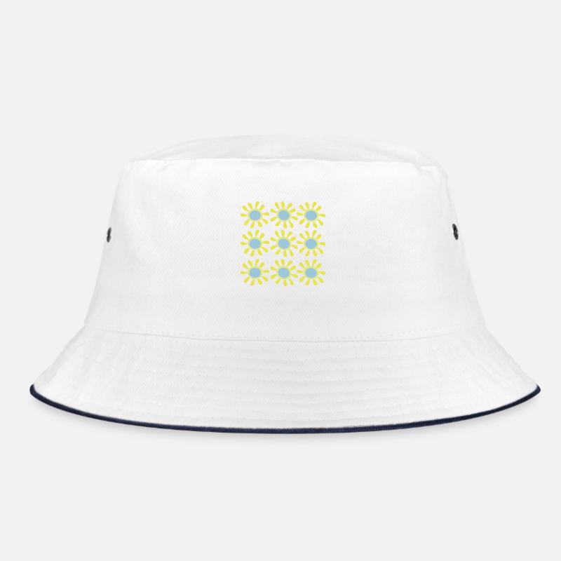 Many Small Sunflowers Sun Flower Pattern Bucket Hat